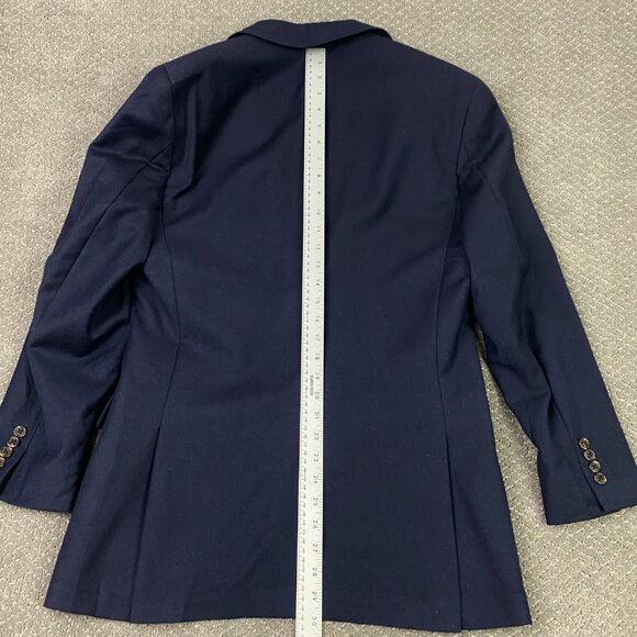 J. Crew Ludlow Blazer Sport Coat Mens 40R Navy Blue Wool American Woolen Company - Picture 12 of 15